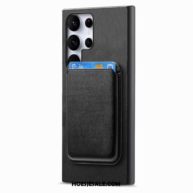 Hoesje Samsung Galaxy S25 Ultra 5g Afneembare Magnetische Kaarthouder In Suède-stijl
