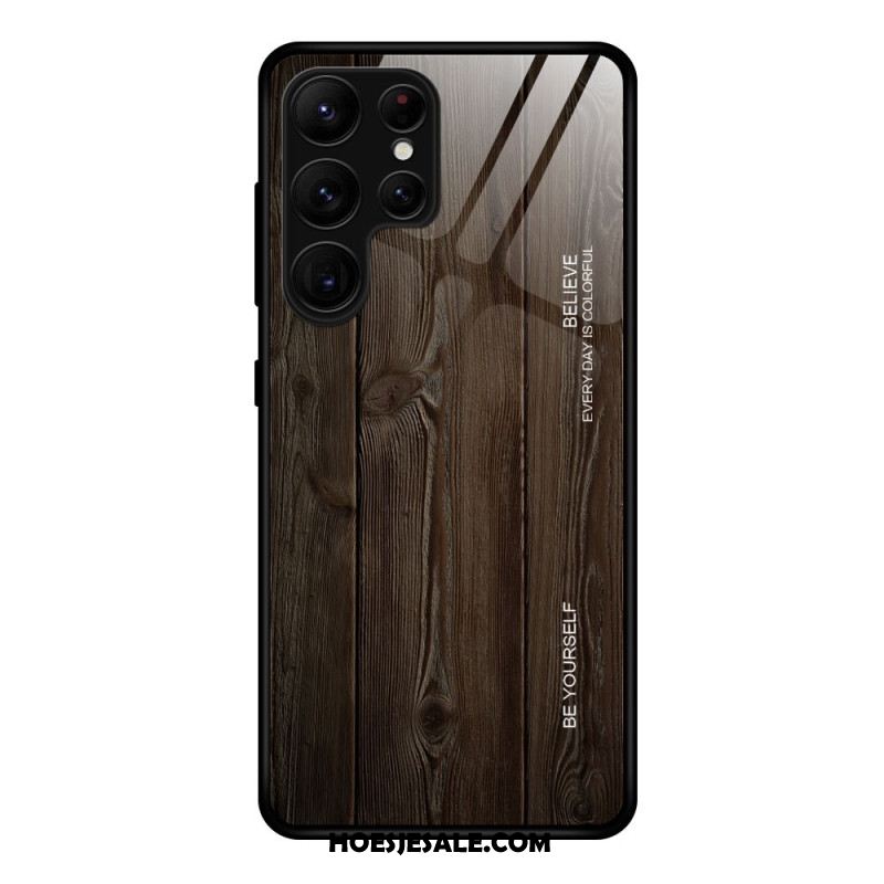 Hoesje Samsung Galaxy S25 Ultra 5g Gehard Glas En Hout