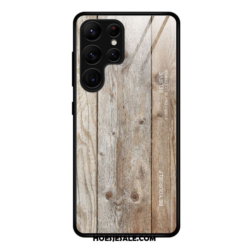 Hoesje Samsung Galaxy S25 Ultra 5g Gehard Glas En Hout