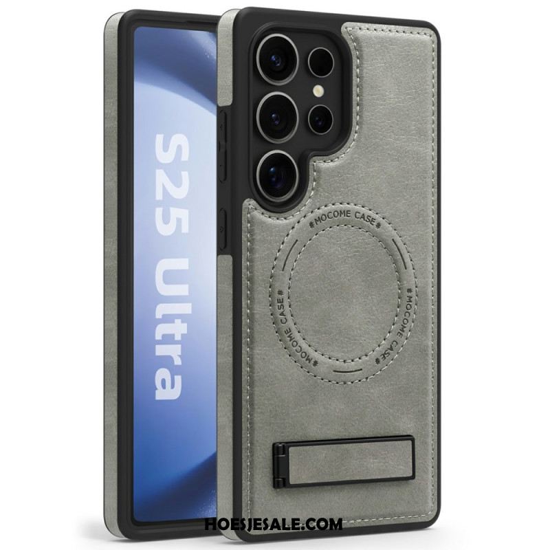 Hoesje Samsung Galaxy S25 Ultra 5g Leerlook Compatibel Met Magsafe