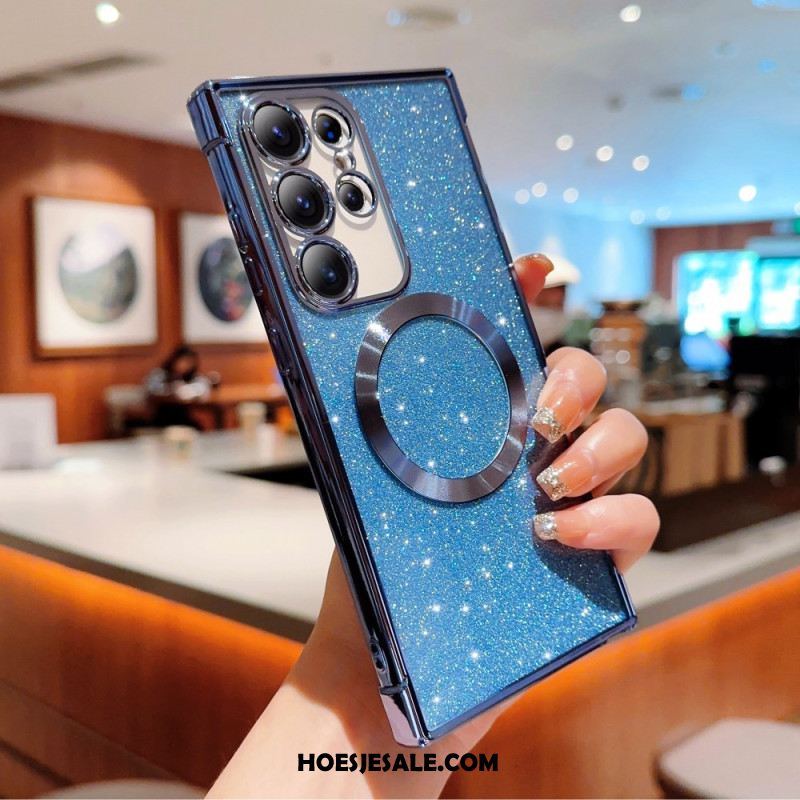 Hoesje Samsung Galaxy S25 Ultra 5g Magsafe-compatibel Met Glitter Bescherming Hoesje