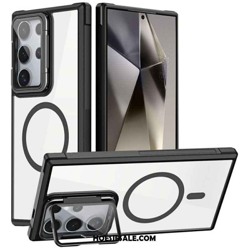 Hoesje Samsung Galaxy S25 Ultra 5g Magsafe-compatibel Met Ingebouwde Standaard Bescherming Hoesje