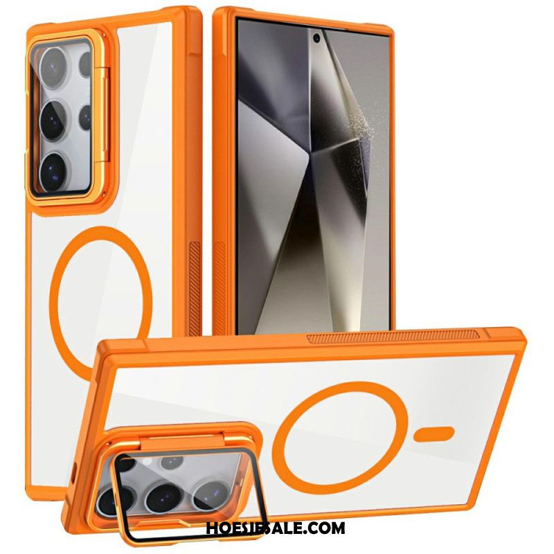 Hoesje Samsung Galaxy S25 Ultra 5g Magsafe-compatibel Met Ingebouwde Standaard Bescherming Hoesje