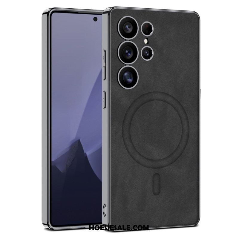 Hoesje Samsung Galaxy S25 Ultra 5g Mat Kunstleer Compatibel Met Magsafe