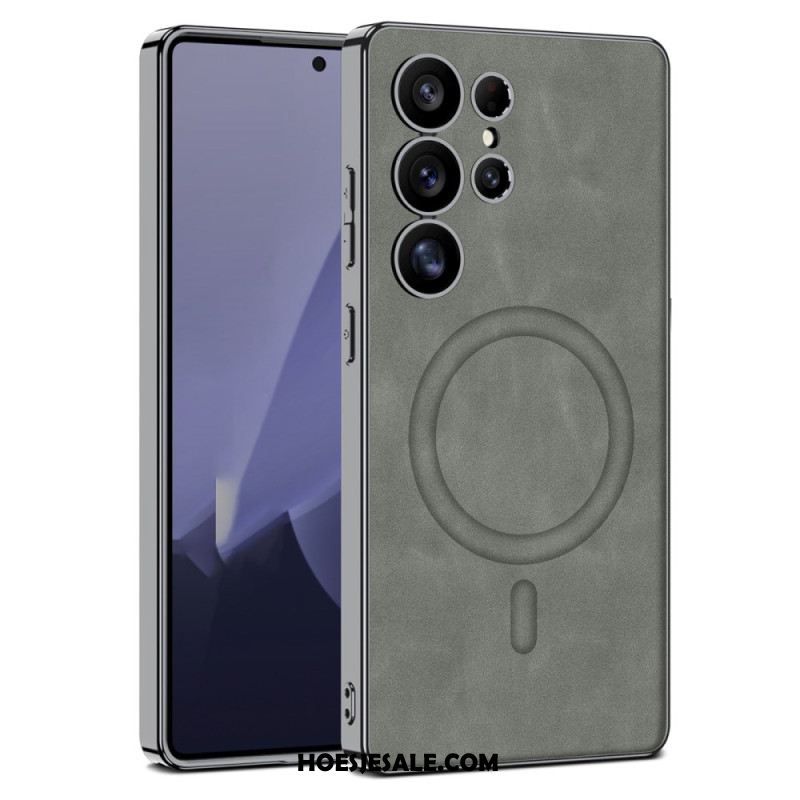 Hoesje Samsung Galaxy S25 Ultra 5g Mat Kunstleer Compatibel Met Magsafe