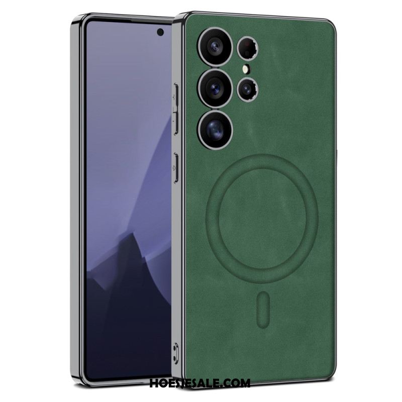 Hoesje Samsung Galaxy S25 Ultra 5g Mat Kunstleer Compatibel Met Magsafe