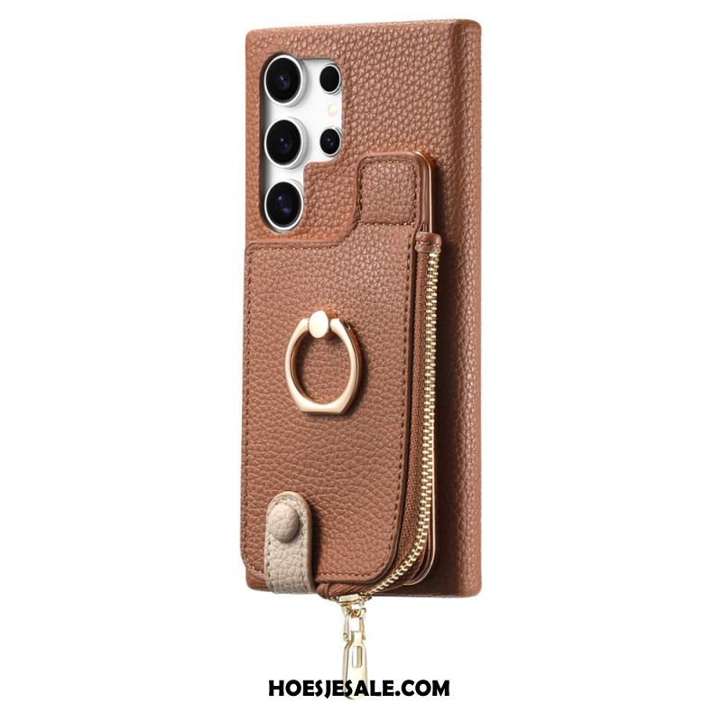 Hoesje Samsung Galaxy S25 Ultra 5g Portemonnee Van Imitatieleer