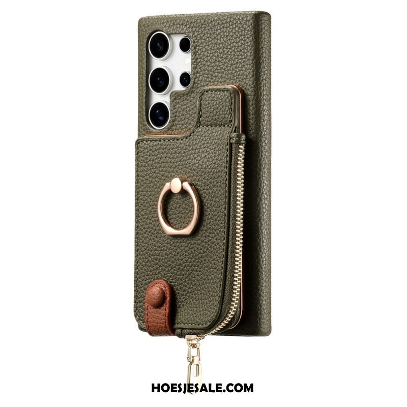 Hoesje Samsung Galaxy S25 Ultra 5g Portemonnee Van Imitatieleer