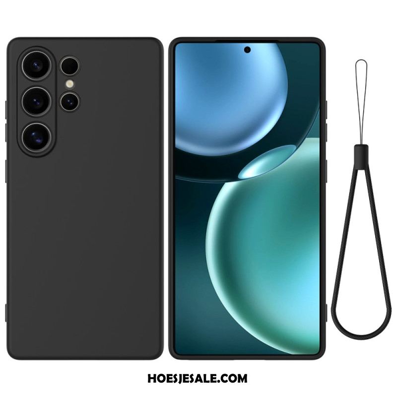 Hoesje Samsung Galaxy S25 Ultra 5g Vloeibare Siliconen Band Bescherming Hoesje