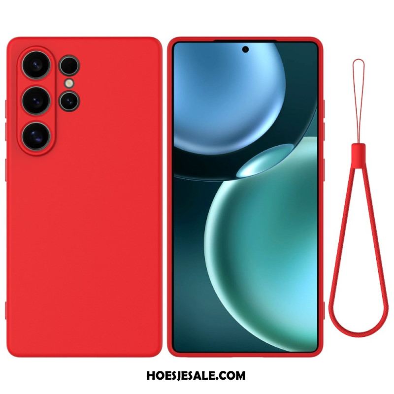 Hoesje Samsung Galaxy S25 Ultra 5g Vloeibare Siliconen Band Bescherming Hoesje