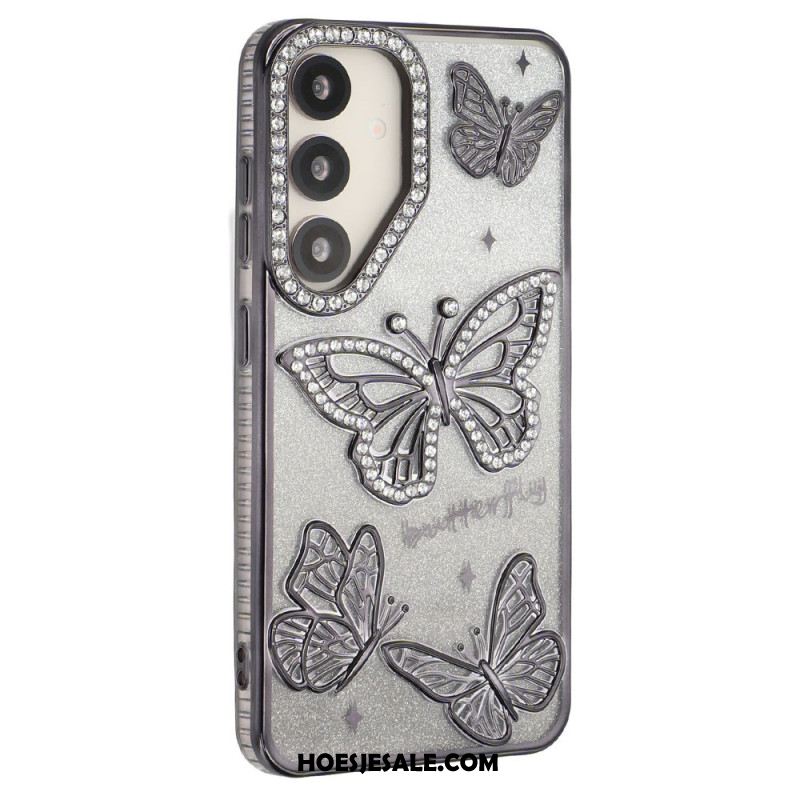 Hoesje Samsung Galaxy S26 3d-vlinders En Strass-steentjes
