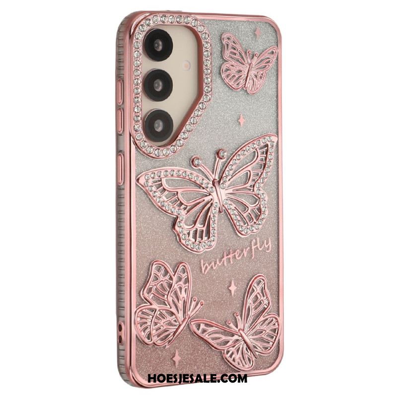 Hoesje Samsung Galaxy S26 3d-vlinders En Strass-steentjes