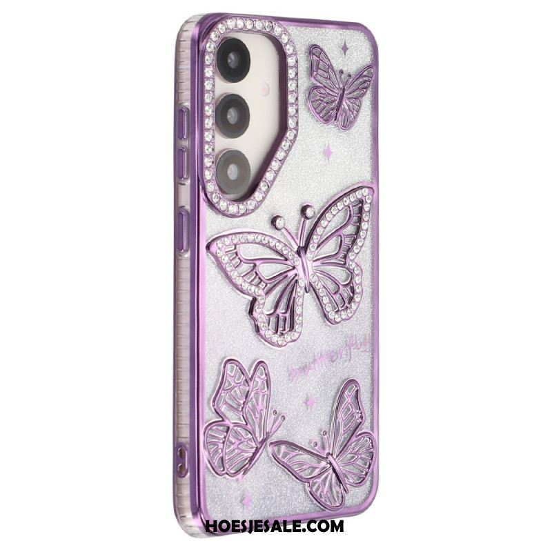 Hoesje Samsung Galaxy S26 3d-vlinders En Strass-steentjes