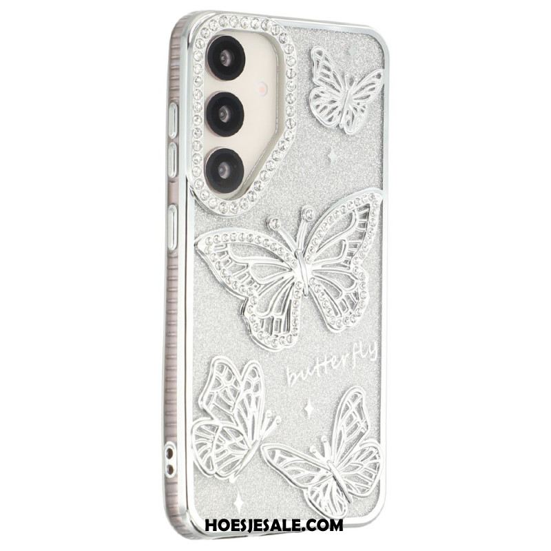 Hoesje Samsung Galaxy S26 3d-vlinders En Strass-steentjes