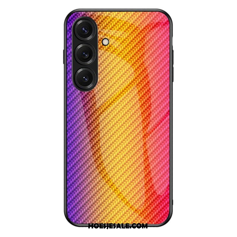 Hoesje Samsung Galaxy S26 Gehard Glas Met Koolstofvezelstructuur