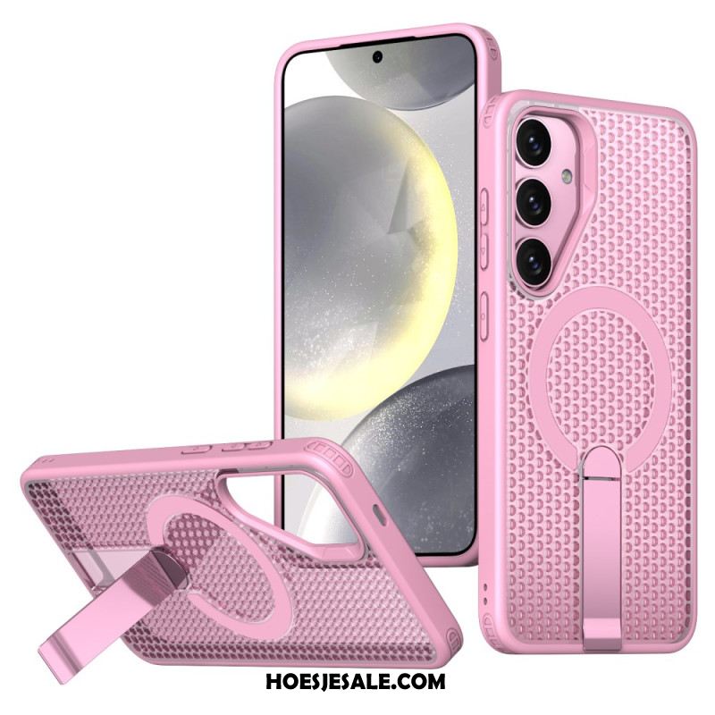 Hoesje Samsung Galaxy S26 Magnetisch Met Magnetische Standaard En Standaard Met Rasterstructuur Bescherming Hoesje