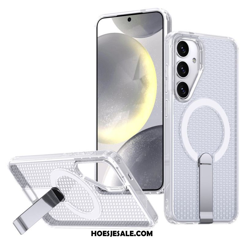 Hoesje Samsung Galaxy S26 Magnetisch Met Magnetische Standaard En Standaard Met Rasterstructuur Bescherming Hoesje