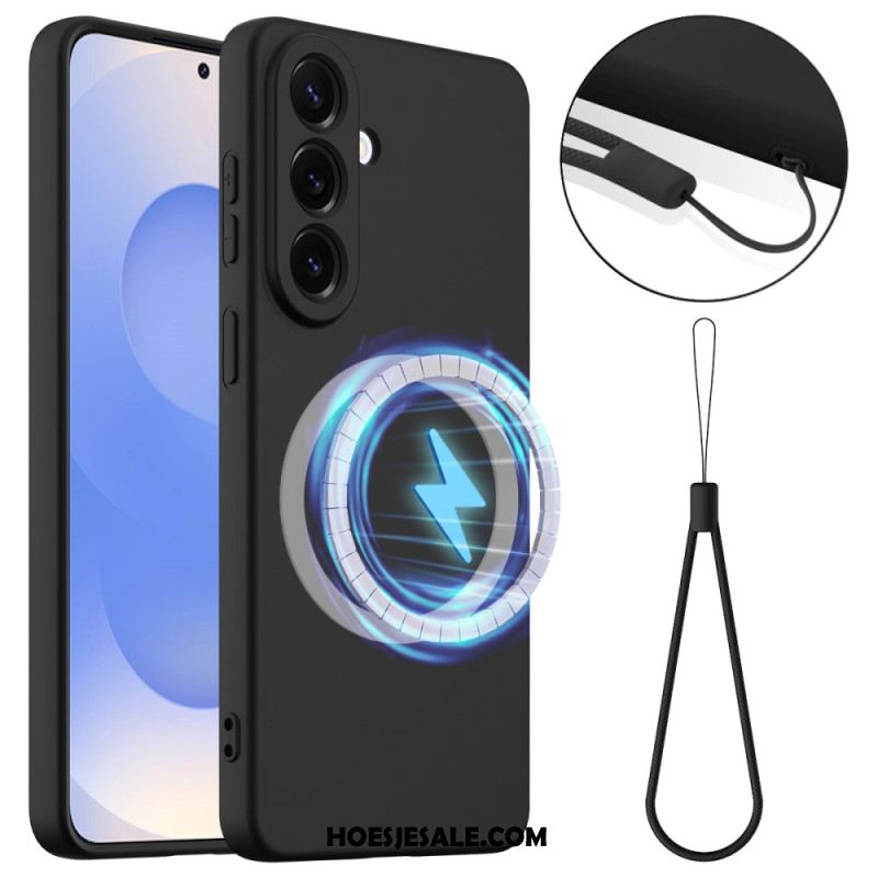 Hoesje Samsung Galaxy S26 Magnetische Portemonnee Van Vloeibare Siliconen