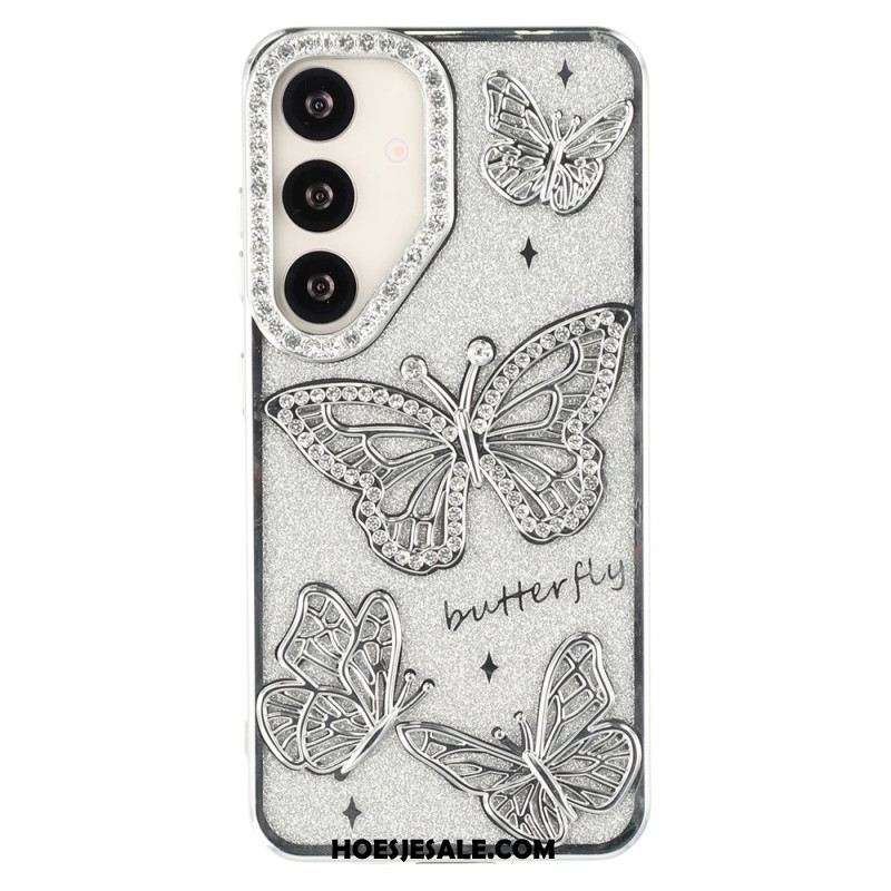 Hoesje Samsung Galaxy S26 Plus 3d-vlinders En Strass-steentjes