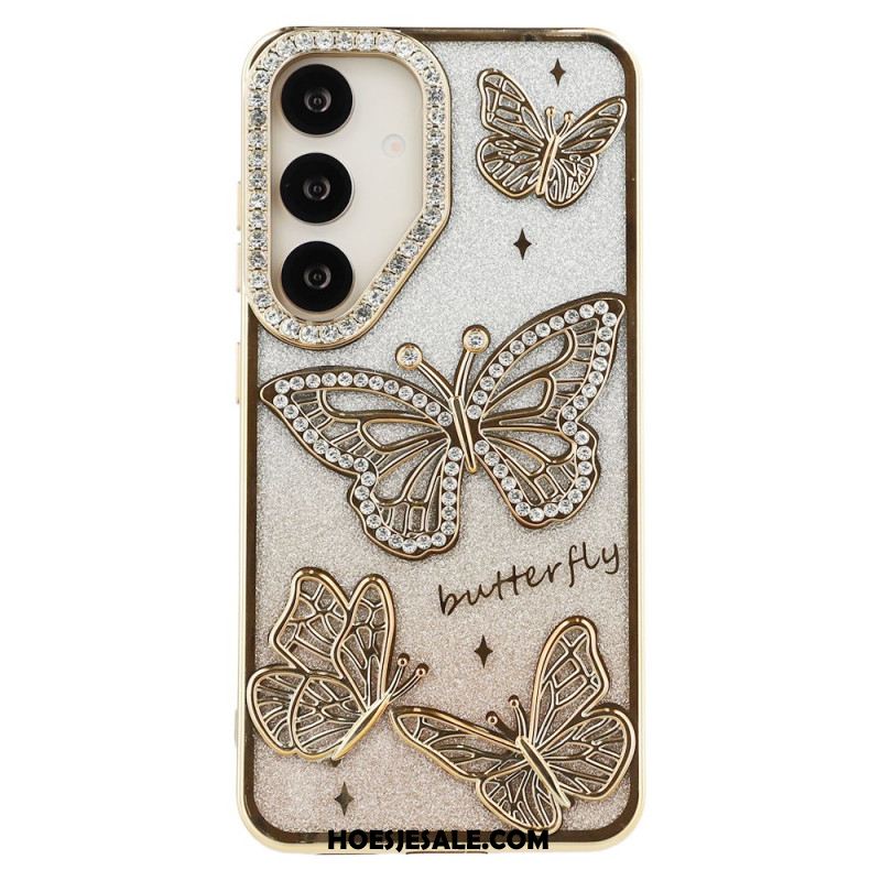 Hoesje Samsung Galaxy S26 Plus 3d-vlinders En Strass-steentjes