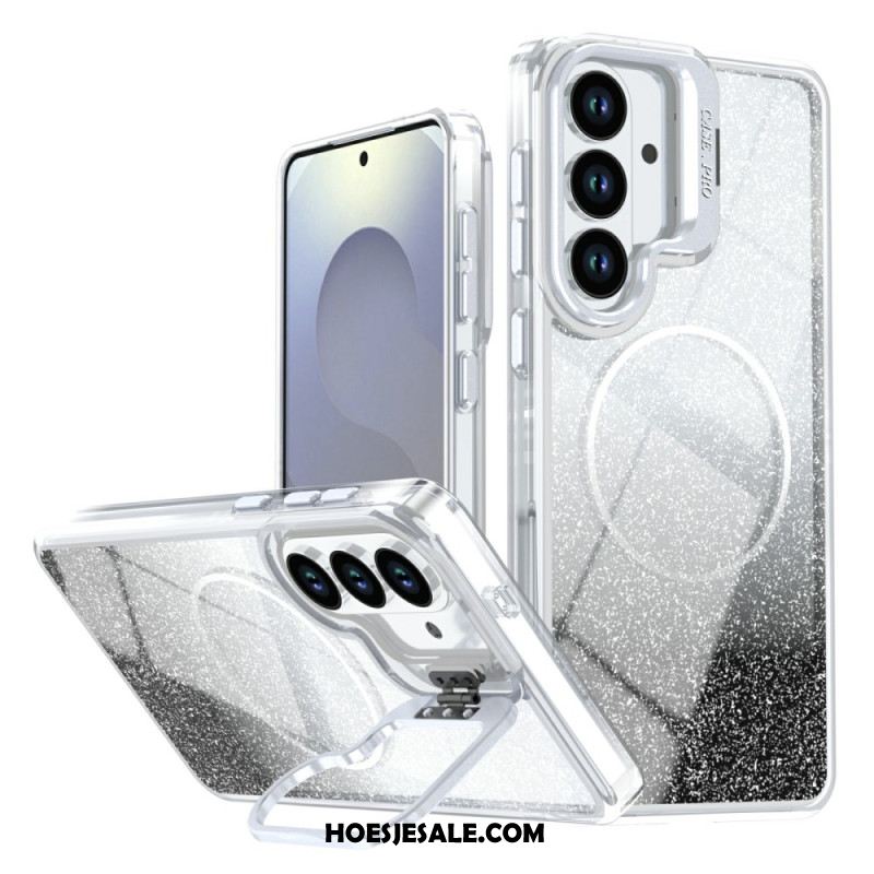 Hoesje Samsung Galaxy S26 Plus Magnetische Glitter Met Kleurverloop En Achterkant