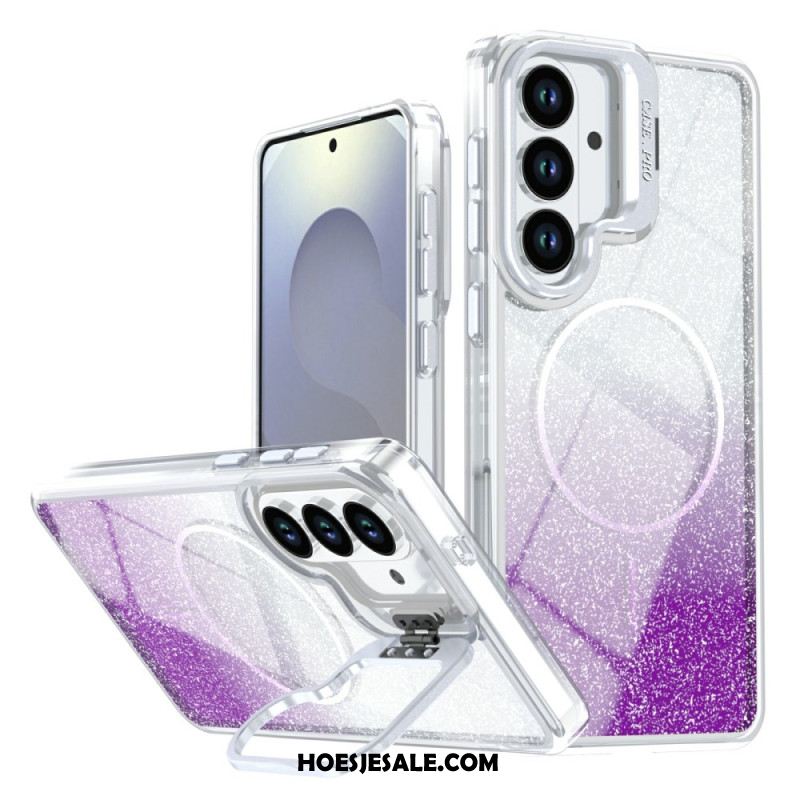 Hoesje Samsung Galaxy S26 Plus Magnetische Glitter Met Kleurverloop En Achterkant