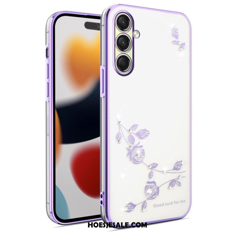 Hoesje Samsung Galaxy S26 Strass-steentjes En Bloemen Kadem Bescherming Hoesje