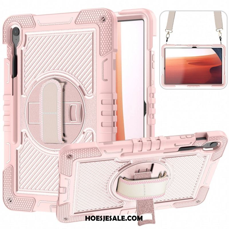 Hoesje Samsung Galaxy Tab S10 Fe Plus Standaard En Schouderband