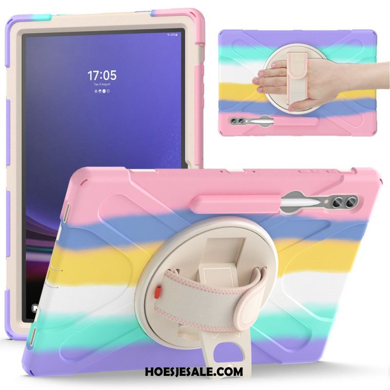 Hoesje Samsung Galaxy Tab S10 Ultra Drievoudige Beschermingsband En Standaard Bescherming Hoesje