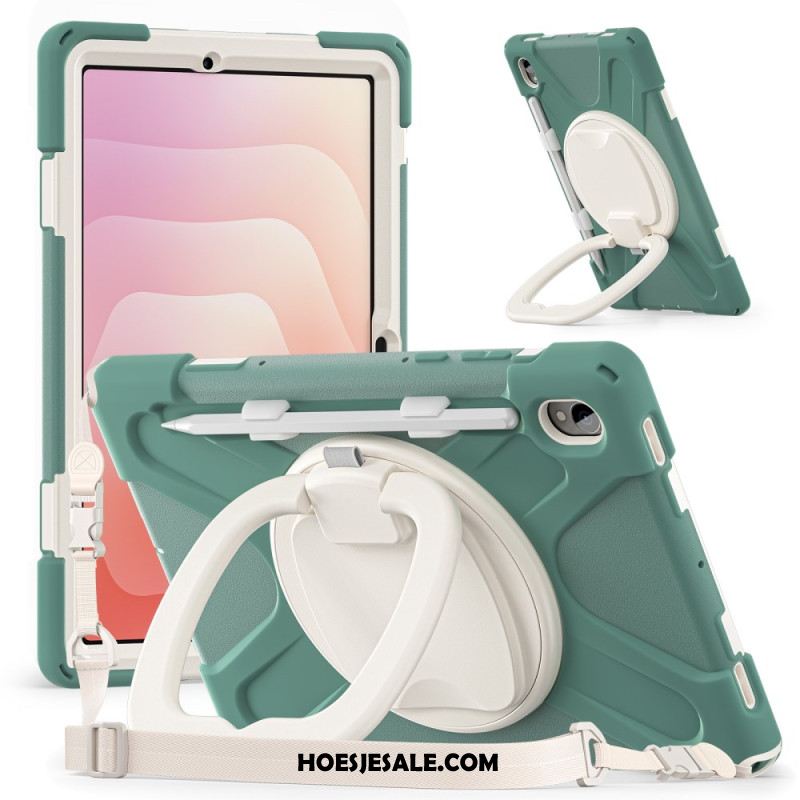 Hoesje Samsung Galaxy Tab S11 Drievoudige Bescherming Met Schouderband En Ringhouder Bescherming Hoesje