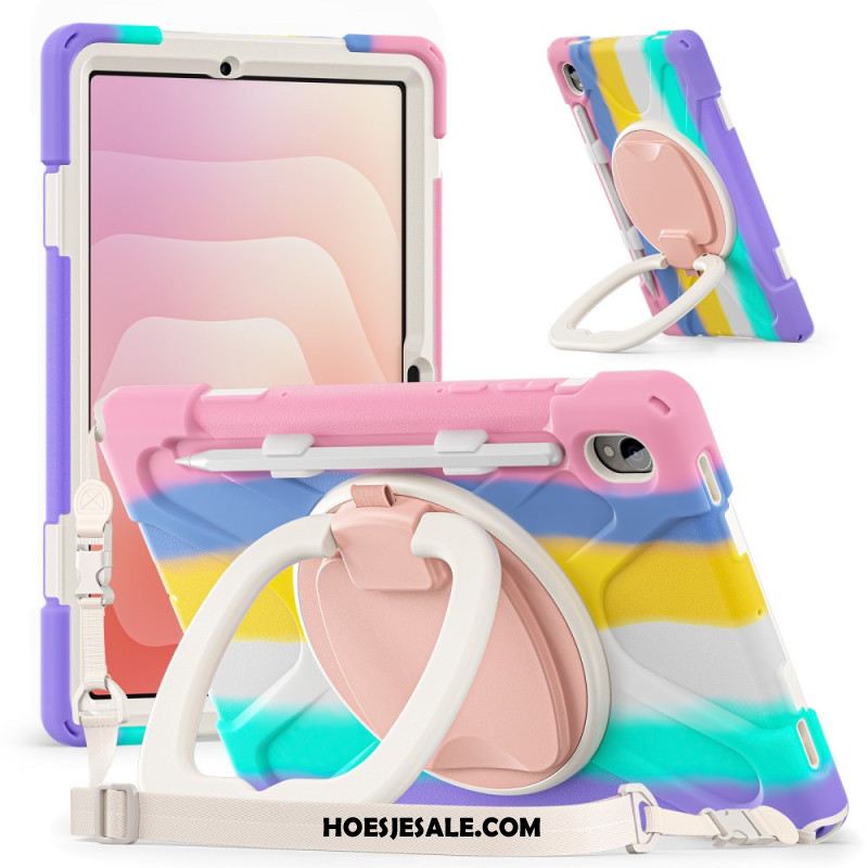 Hoesje Samsung Galaxy Tab S11 Drievoudige Bescherming Met Schouderband En Ringhouder Bescherming Hoesje