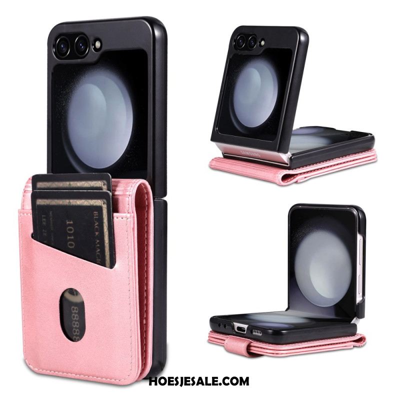 Hoesje Samsung Galaxy Z Flip 7 Fe Azns Kunstleren Kaarthouder Bescherming Hoesje