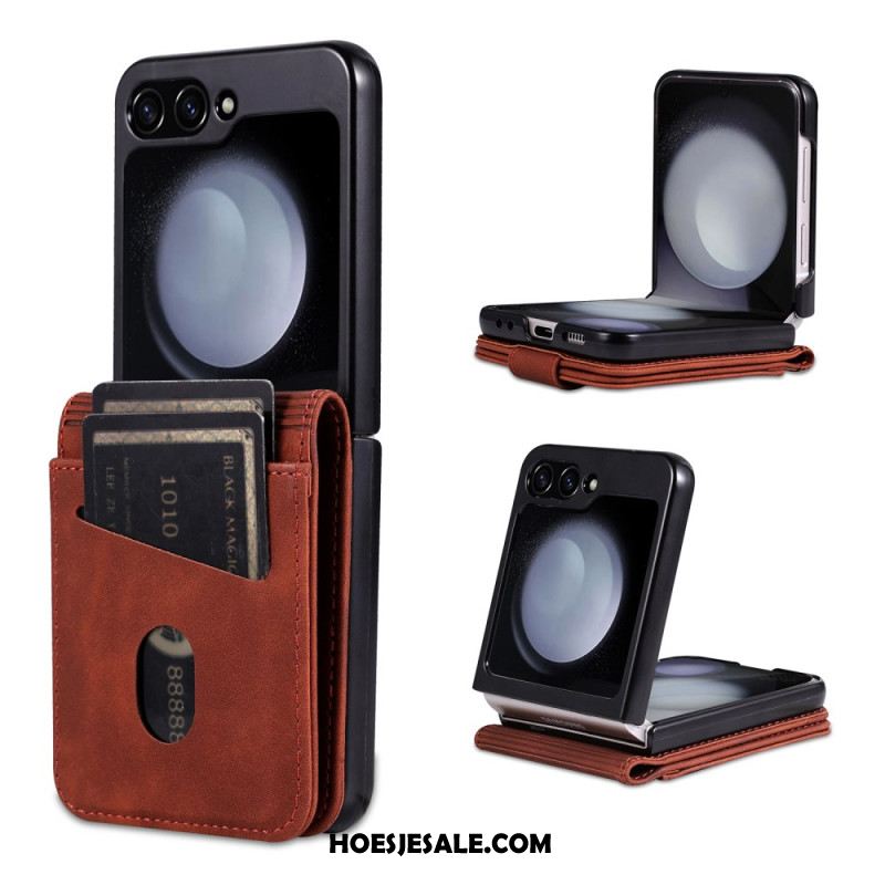 Hoesje Samsung Galaxy Z Flip 7 Fe Azns Kunstleren Kaarthouder Bescherming Hoesje