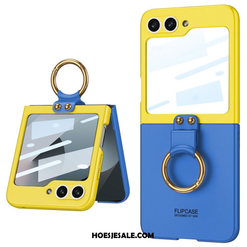 Hoesje Samsung Galaxy Z Flip 7 Fe Beschermer Voor Magnetisch Scharnier En Tweekleurige Standaard