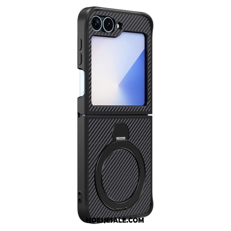 Hoesje Samsung Galaxy Z Flip 7 Fe Carbonvezeldesign Met Magnetische Standaard