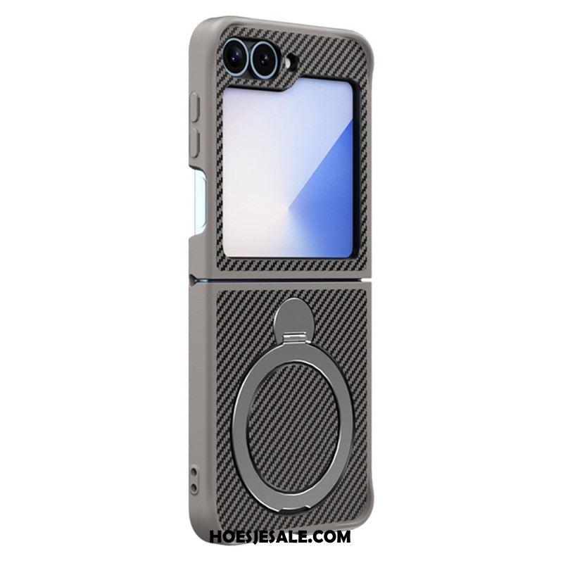 Hoesje Samsung Galaxy Z Flip 7 Fe Carbonvezeldesign Met Magnetische Standaard