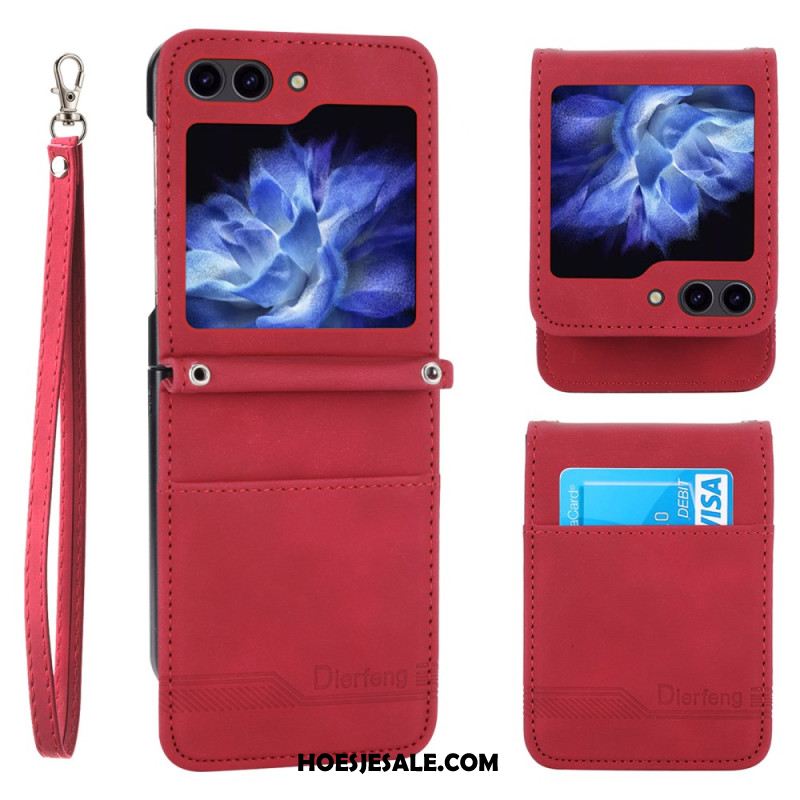 Hoesje Samsung Galaxy Z Flip 7 Fe Dierfeng Kaarthouder Bescherming Hoesje