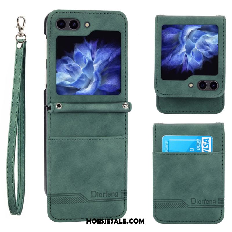 Hoesje Samsung Galaxy Z Flip 7 Fe Dierfeng Kaarthouder Bescherming Hoesje