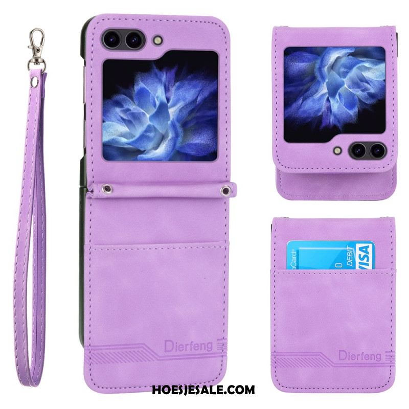 Hoesje Samsung Galaxy Z Flip 7 Fe Dierfeng Kaarthouder Bescherming Hoesje