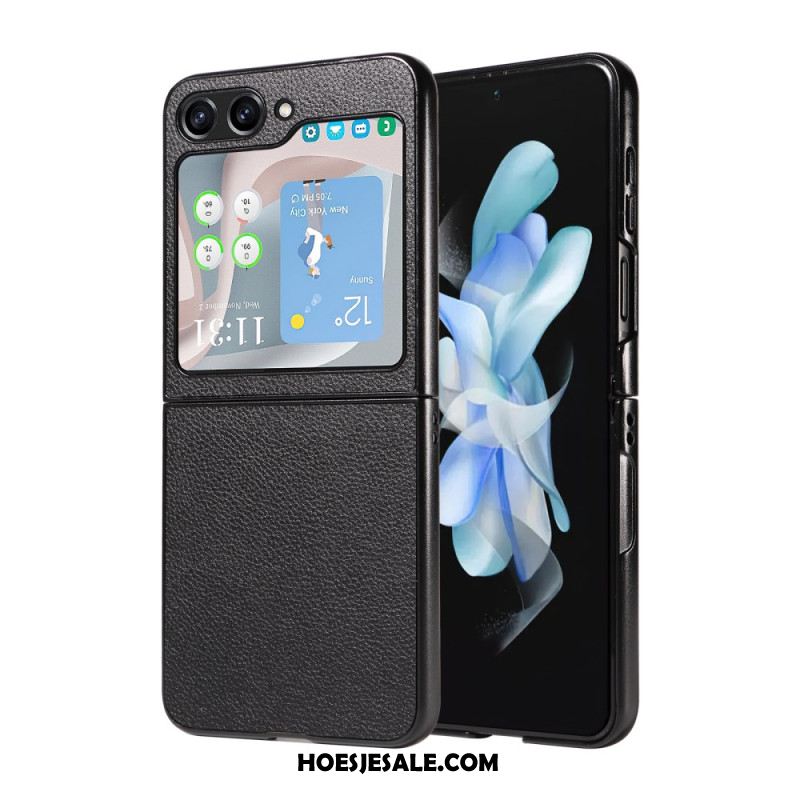 Hoesje Samsung Galaxy Z Flip 7 Fe Discrete Leren Stijl Bescherming Hoesje