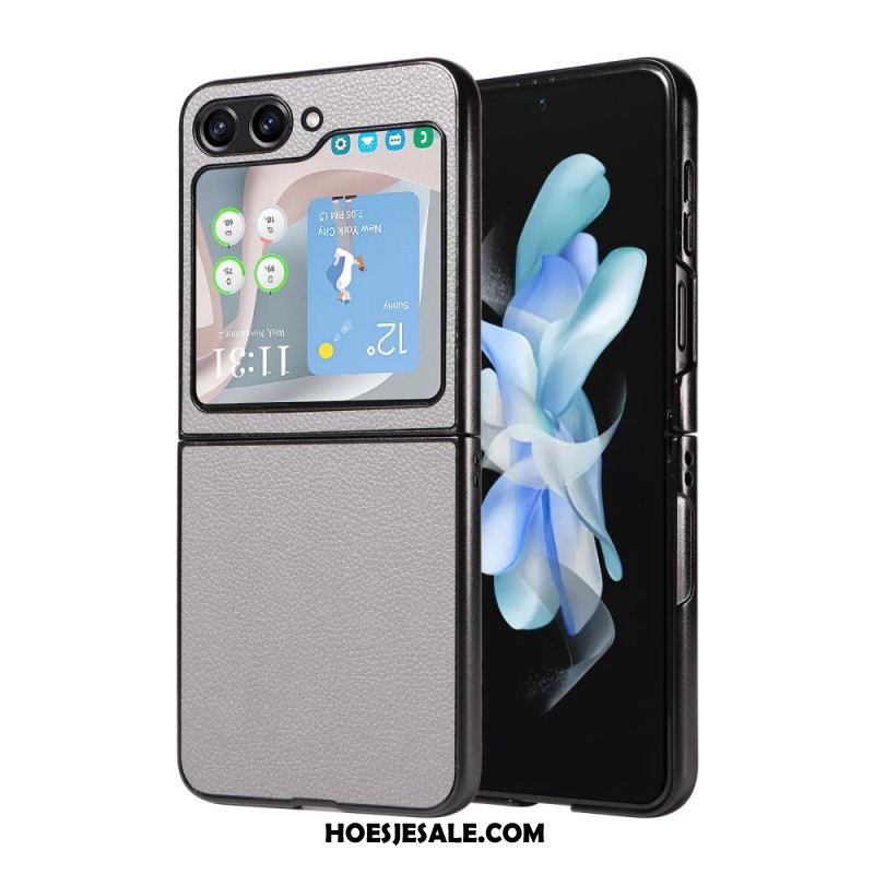 Hoesje Samsung Galaxy Z Flip 7 Fe Discrete Leren Stijl Bescherming Hoesje