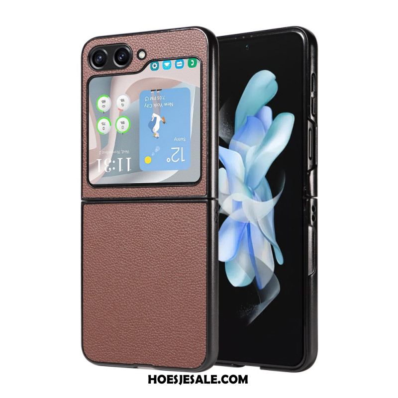 Hoesje Samsung Galaxy Z Flip 7 Fe Discrete Leren Stijl Bescherming Hoesje
