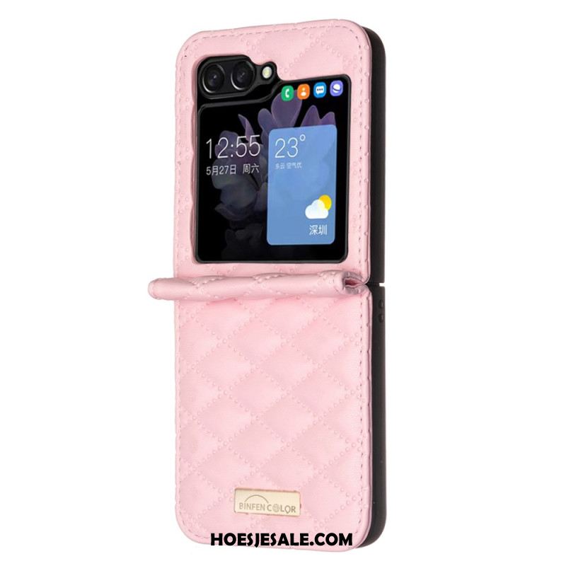 Hoesje Samsung Galaxy Z Flip 7 Fe Gewatteerde Binfen-kleur