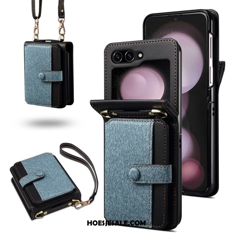 Hoesje Samsung Galaxy Z Flip 7 Fe Kaarthouder En Draagkoord