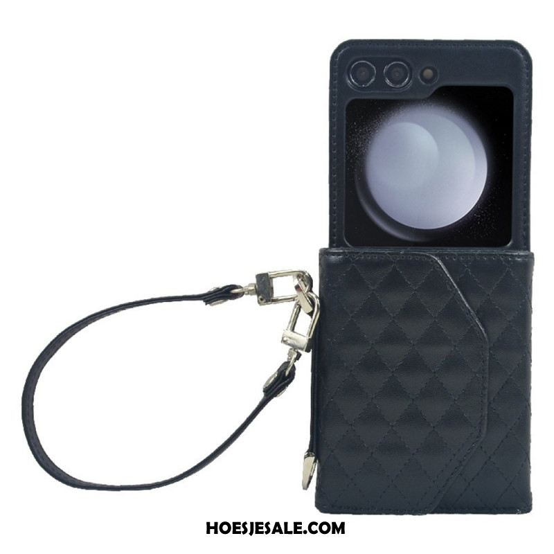 Hoesje Samsung Galaxy Z Flip 7 Fe Kaarthouder En Riem