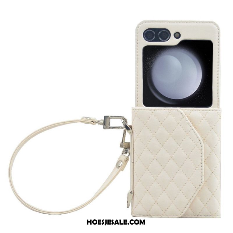 Hoesje Samsung Galaxy Z Flip 7 Fe Kaarthouder En Riem