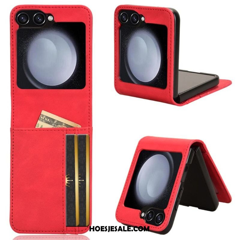 Hoesje Samsung Galaxy Z Flip 7 Fe Kaarthouder In Leren Stijl Bescherming Hoesje