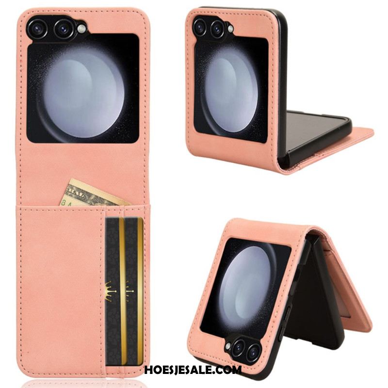 Hoesje Samsung Galaxy Z Flip 7 Fe Kaarthouder In Leren Stijl Bescherming Hoesje