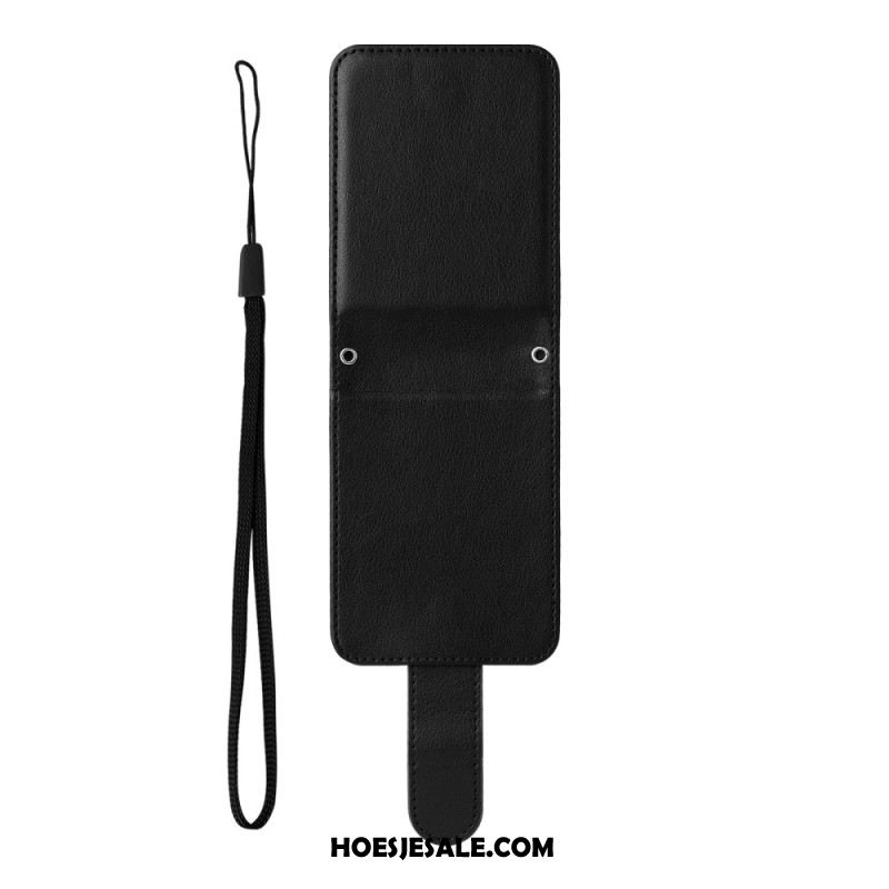 Hoesje Samsung Galaxy Z Flip 7 Fe Kaarthouder Met Leerlook