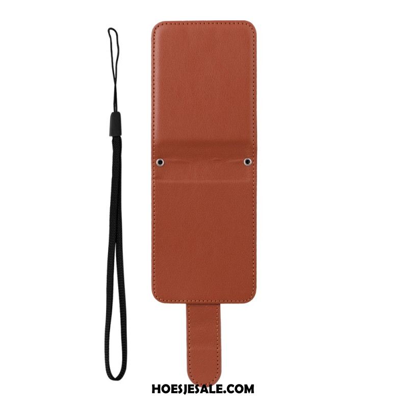 Hoesje Samsung Galaxy Z Flip 7 Fe Kaarthouder Met Leerlook